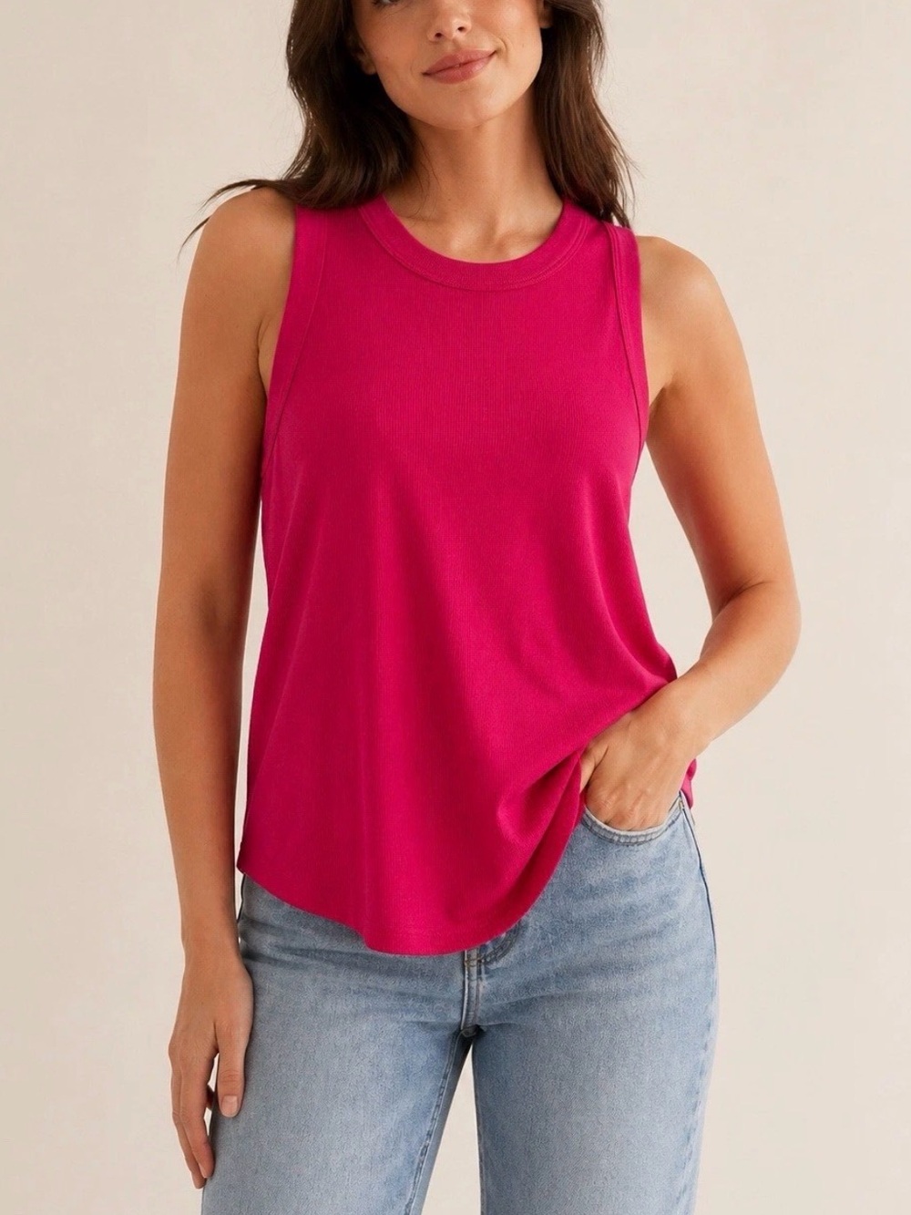 Veronica Beard Jordyn Ribbed Tank Womens Small